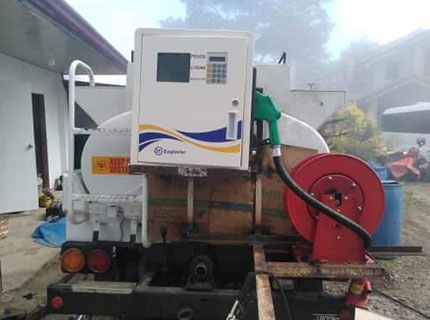 EGM fuel dispenser for tanker truck